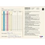 History Bill Clinton signed Mirage country club golf scorecard dedicated to David c/w PSA DNA