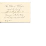 1st Duke of Wellington handwritten card. Good Condition. All signed pieces come with a Certificate