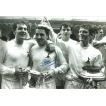 Autographed 12 x 8 photo, DAVE MACKAY, a superb image depicting Mackay celebrating with his