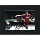 Steven Gerrard signed colour photo. Mounted to approx size 16x12. Good Condition. All signed