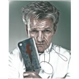 TV Gordon Ramsey 10x8 signed colour photo. Gordon James Ramsay Jr. OBE is a British chef,