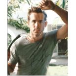Ryan Reynolds signed 10x8 colour photo. Good Condition. All signed pieces come with a Certificate of
