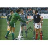 Autographed 12 x 8 photo, DANNY McGRAIN, a superb image depicting the Scotland captain shaking hands