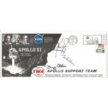 Apollo XI 1969 TWA Support FDC signed Neil Armstrong, Buzz Aldrin & Michael Collins. Apollo 11 was