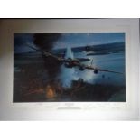 Dambusters World War Two print approx 24x32 titled Operation Chastise by the artist Robert Taylor