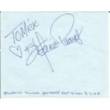 Stefanie Powers signed album page. American actress best known for her role as Jennifer Hart in