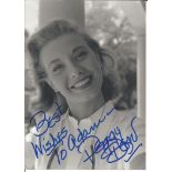 Peggy Dow signed 7x5 b/w photo. Dedicated. Good Condition. All signed pieces come with a Certificate