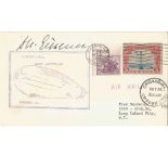 Dr. Hugo Eckener Zeppelin legend signed 1933 Graz Zeppelin arrival in Chicago cover, with 26/10/33