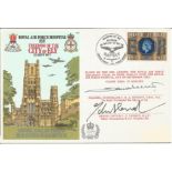 Red Arrows flown 1977 RAF Ely Hospital cover signed by Grp Capt Donald OC & Col J Beckett Mayor of