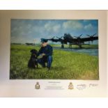 Dambuster 17x21 approx titled "AFTER ME THE FLOODS" by the artist Michael Smart signed by bomber