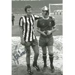 Autographed 12 x 8 photo, JOHN TOSHACK, a superb image depicting Toshack and his Liverpool team mate