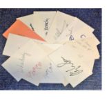 Coronation Street signed collection. 21 signed pages. Some of names included are Johnny Briggs,