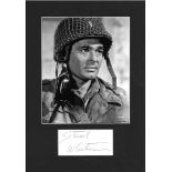 Stuart Whitman signature piece mounted below b/w photo. Approx overall size 15x11. Good Condition.