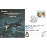 Rob Learoyd VC signed HP Hampden RAF bomber cover. Good Condition. All signed pieces come with a