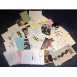 TV/Film/Theatre signed collection. 80+ items. Assortment of flyers, album pages and photos.