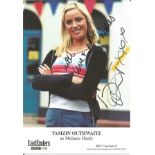 Tamzin Outhwaite Actress Signed Eastenders Promo Photo. Good Condition. All signed pieces come