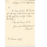 Robert Dundas, 2nd Viscount Melville ALS dated 22/4/1835 concerning the return of an anniversary
