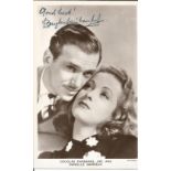 Douglas Fairbank Jnr signed 6x4 b/w photo. (December 9, 1909 - May 7, 2000), was an American actor