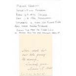 Miriam Nesbitt ALS dated 19/6/1909. (September 14, 1873, Chicago - August 11, 1954, Hollywood) was a