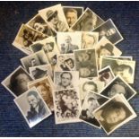 Vintage signed photo collection. 40 3x2 photos. Some of names included are George Bolton, Eddie