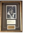 Count Basie signature piece 17x12 overall includes b/w photo, signed album page and authentic