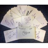 Football signed 6x4 white card collection. 150+ cards. Some of signatures included are Mel Eves,