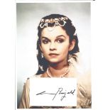 Genevieve Bujold signed card with 12 x 8 unsigned colour photo. Comes with biography information.