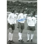 Autographed 12 x 8 photo, ROY McFARLAND, a superb image depicting England's Storey, McFarland and