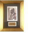 Al Jolson signed b/w vintage photo 16x12 overall mounted and framed to a professional standard. AL