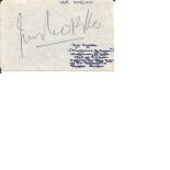 Ivor Novello signed small album page with Sam Camber on back. Comes with Adelphi Theatre programme