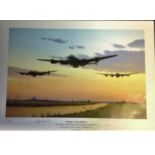 World War Two print 12x16 approx titled "Tonight we make History "by the artist Keith Aspinall