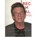 John Hurt signed 7x5 colour photo. Dedicated. Good Condition. All signed pieces come with a