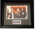 Judas Priest signed colour photo 16x18 overall mounted and framed to a professional standard