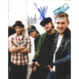 Music The Gaslight Anthem 10x8 colour photo signed by all four members of the band. The Gaslight