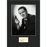 Richard Attenborough signature piece mounted below b/w photo. Approx overall size 14x11. Good