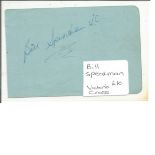 Bill Speakman VC signed album page. (21 September 1927 - 20 June 2018), was a British Army soldier
