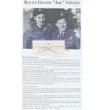 WW2 Mossie ace Signature of RCAF Mosquito ace FLIGHT LIEUTENANT RAYNE DENNIS SCHULTZ DFC* scored 8