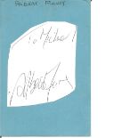 Albert Finney signature piece attached to 6x4 blue card. (9 May 1936 - 7 February 2019) was an