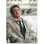 Dustin Hoffman signed 7x5 colour photo. Good Condition. All signed pieces come with a Certificate of