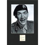 Bernard Bresslaw signature piece mounted below b/w photo. Approx overall size 15x11. Good Condition.