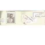 Nat King Cole, Irving Ashby & Jack Constanzo irregularly cut autographs fixed to vintage autograph