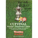 Alan Sunderland Signed 1979 Fa Cup Final Arsenal v Manchester United Programme. Good Condition.