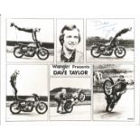 Dave Taylor Wheelie King Signed Motorbike Stunt 8x10 Photo. Good Condition. All signed pieces come