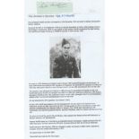 WW2 Battle of Britain Signature of FLIGHT SERGEANT (later) SQUADRON LEADER PERCY FREDERICK MORFILL