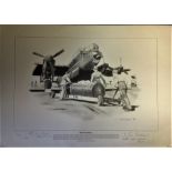 World War Two print 11x17 approx titled "Mother of them All "by the artist Kevan Buckingham