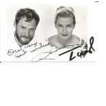 Nina & Frederick double signed 5 x 4 b/w portrait photo. Comes with biography information. Good