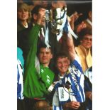 Autographed 12 x 8 photo, DANNY WILSON, a superb image depicting Wilson and his Sheff Wednesday team