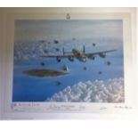 World War Two print titled The Death of a Dinosaur by the artist John Pettit limited edition 40/