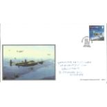 V T Wilkes FDC Bomb Aimer WW2 Lancaster 150 sqn signed BHC 2004 cover comm. Tallboy Raid on Uboat