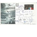 Nancy Wake, Henri Tardivat and RAF Falcons Free Fall Team signed The Maquis D'Auvergne cover SC28cF.